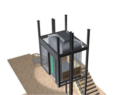 Jackson Casino Elevator 3D Rendering