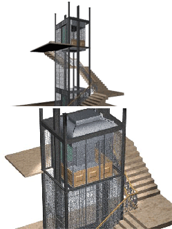 Jackson Casino Elevator 3D Rendering