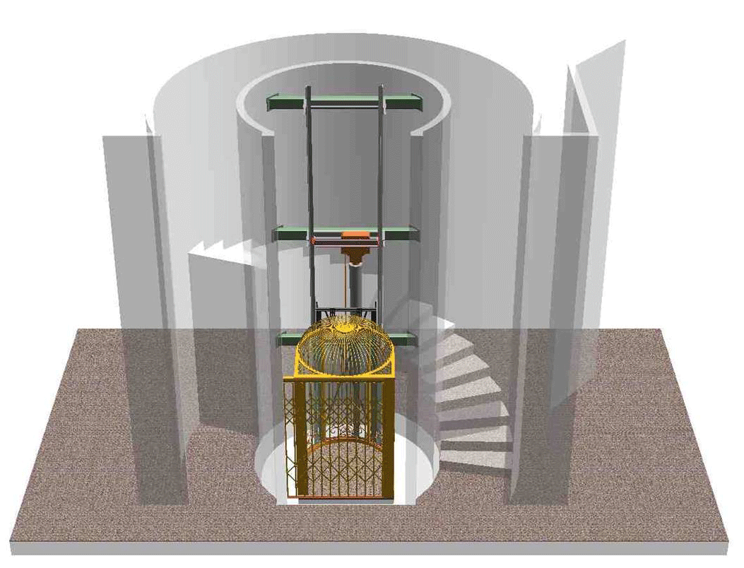 Molasky Residence Elevator 3D Rendering